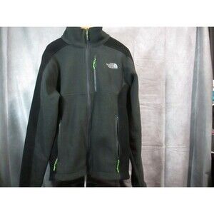Men's The North Face Full Zip Fleece Jacket Gray/Black, Size Small